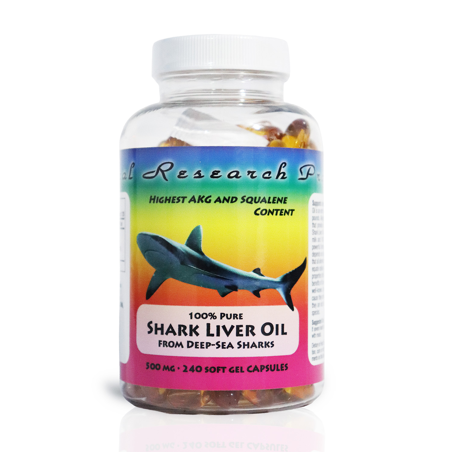 Shark Liver Oil Compound, 500 mg Soft Gel Capsules