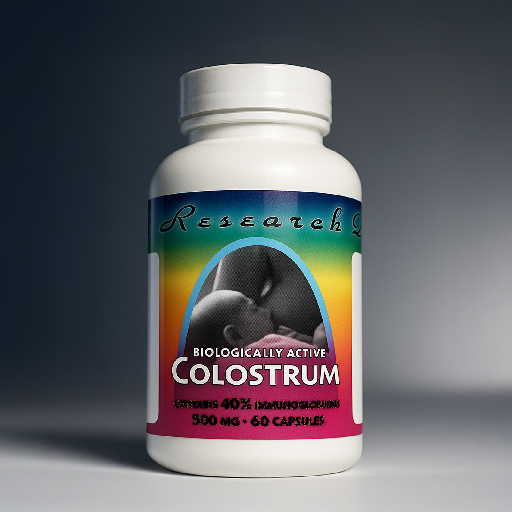 Bovine Colostrum, 500 mg/60 Capsules, 60% Immunoglobulins
