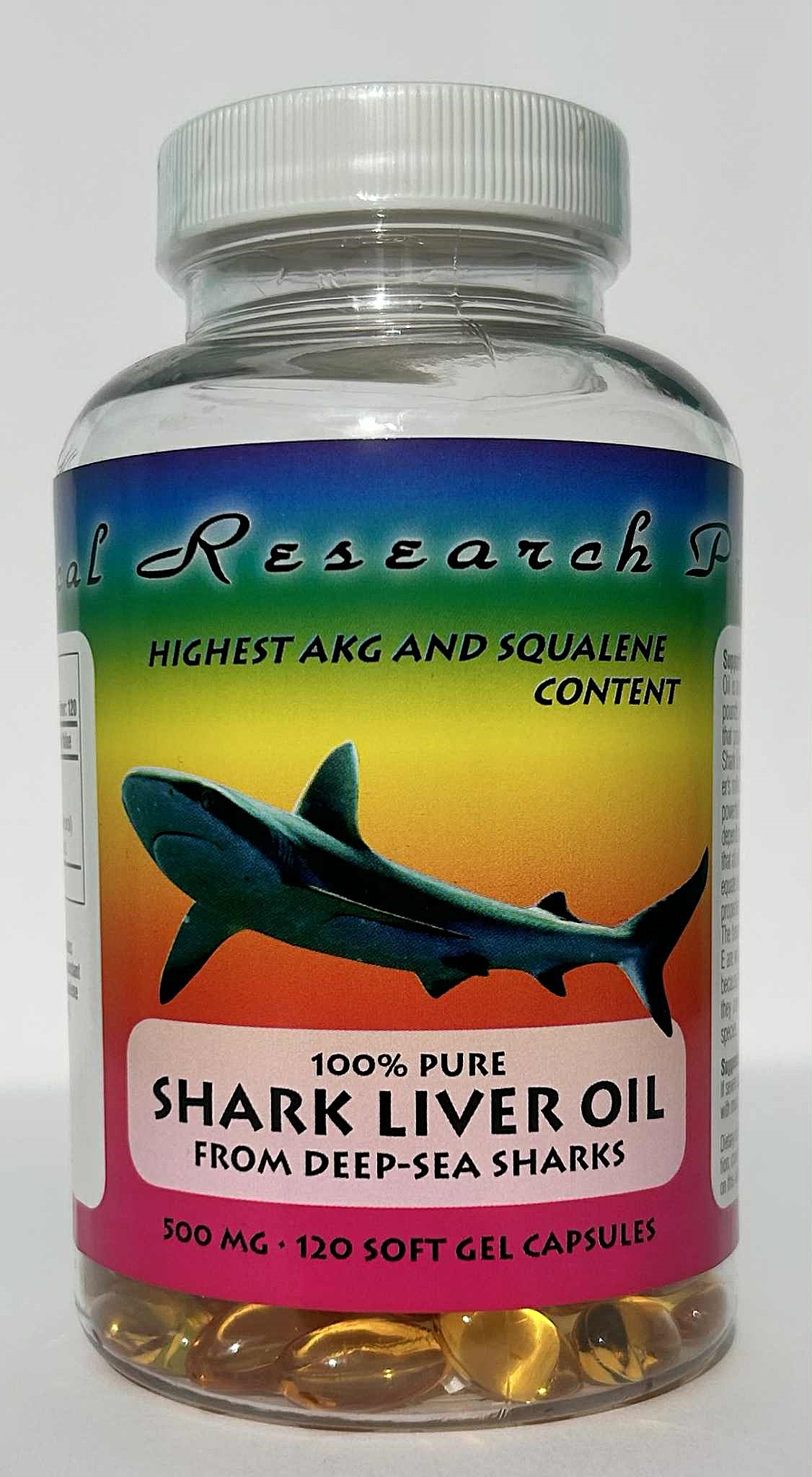 Shark Liver Oil Compound, 500 mg Soft Gel Capsules